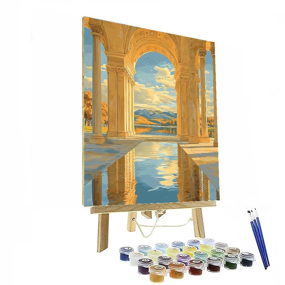 Raphael Inspired Aureate Archway Over Still Waters Paint by numbers kits