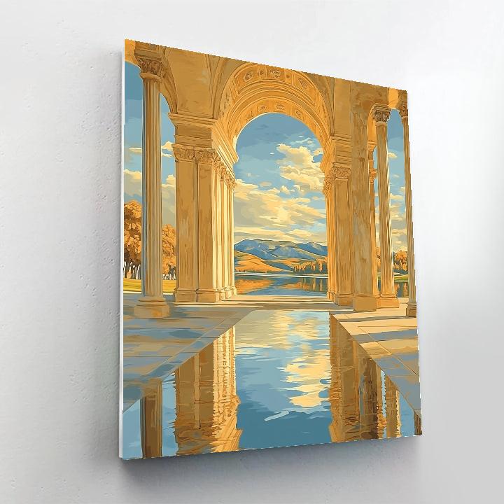 Raphael Inspired Aureate Archway Over Still Waters Paint by numbers kits