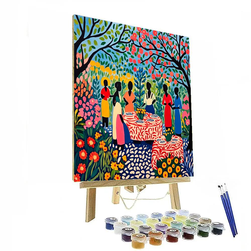 Henri Matisse Inspired Joyful Garden Party Paint by numbers art
