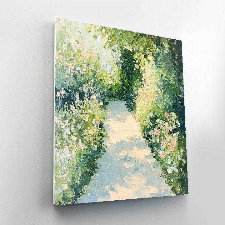 Claude Monet Inspired Dappled Garden Pathway paint by number