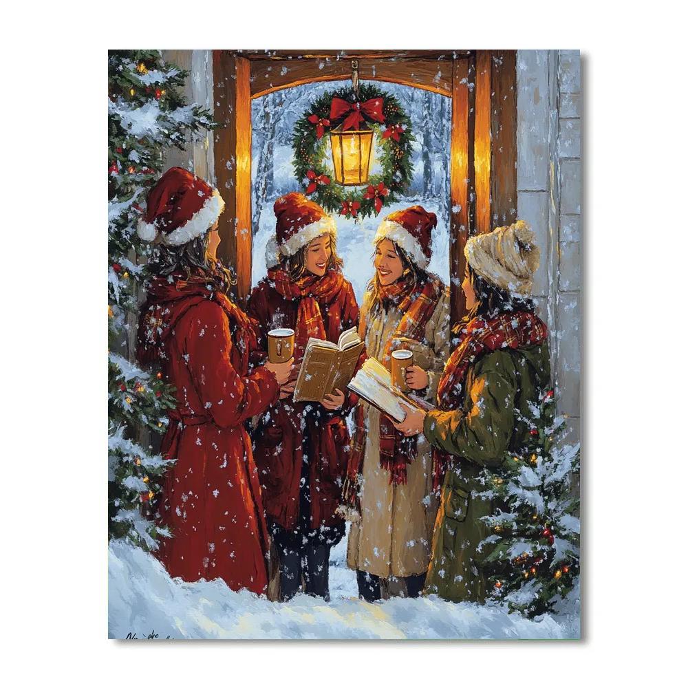 Wreathlit Welcome painting number kit
