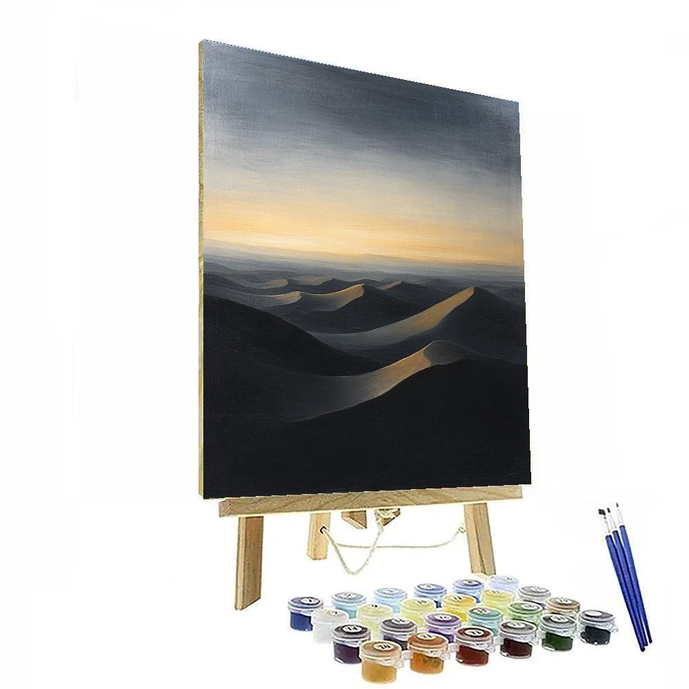 Rembrandt Inspired Wind Shaken Dunes Under Iron Sky Painting by numbers kit