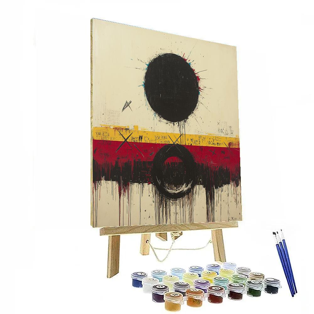 Jean-Michel Basquiat Inspired Eclipse Protest Sky DIY paint by numbers