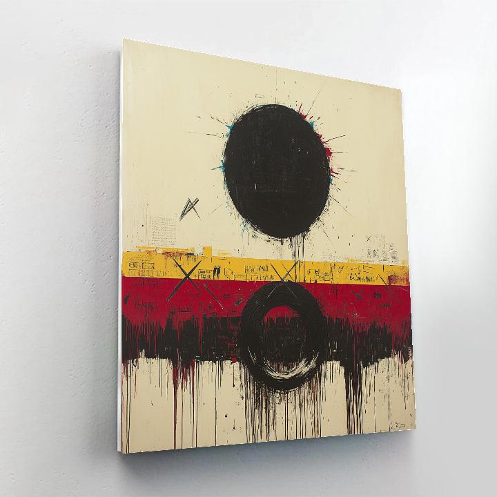 Jean-Michel Basquiat Inspired Eclipse Protest Sky DIY paint by numbers