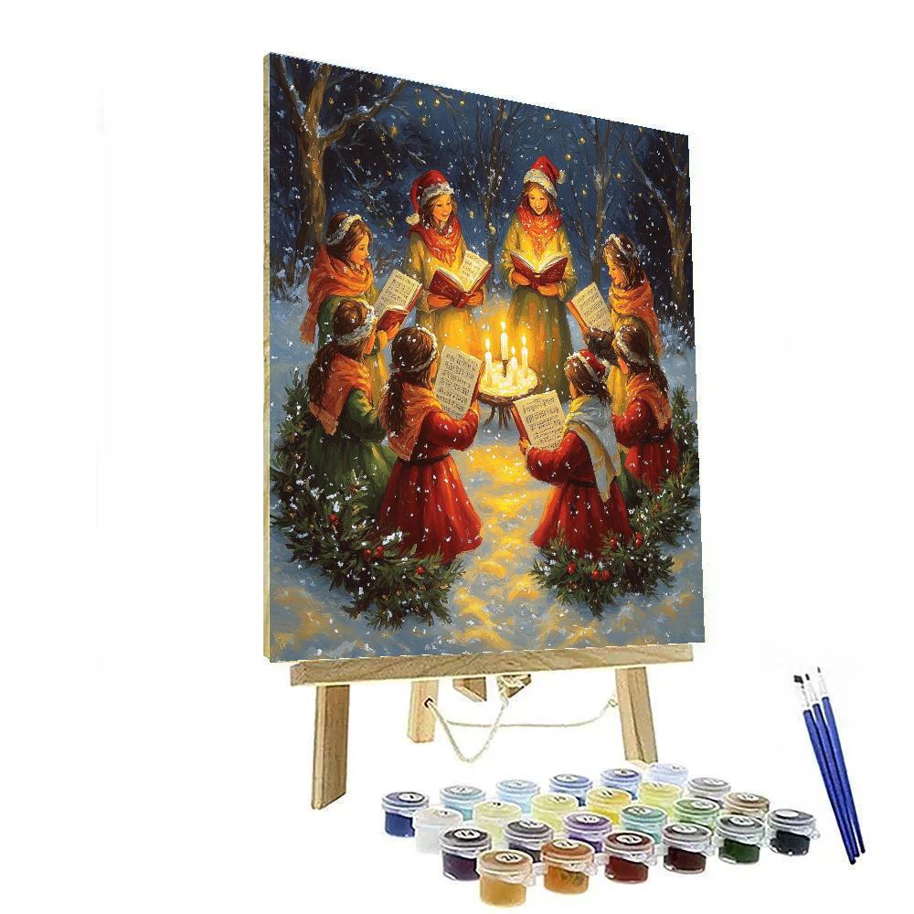 Candle Choir Circle DIY paint by numbers