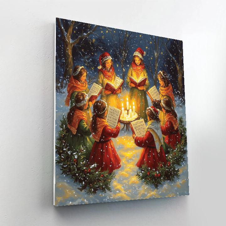 Candle Choir Circle DIY paint by numbers