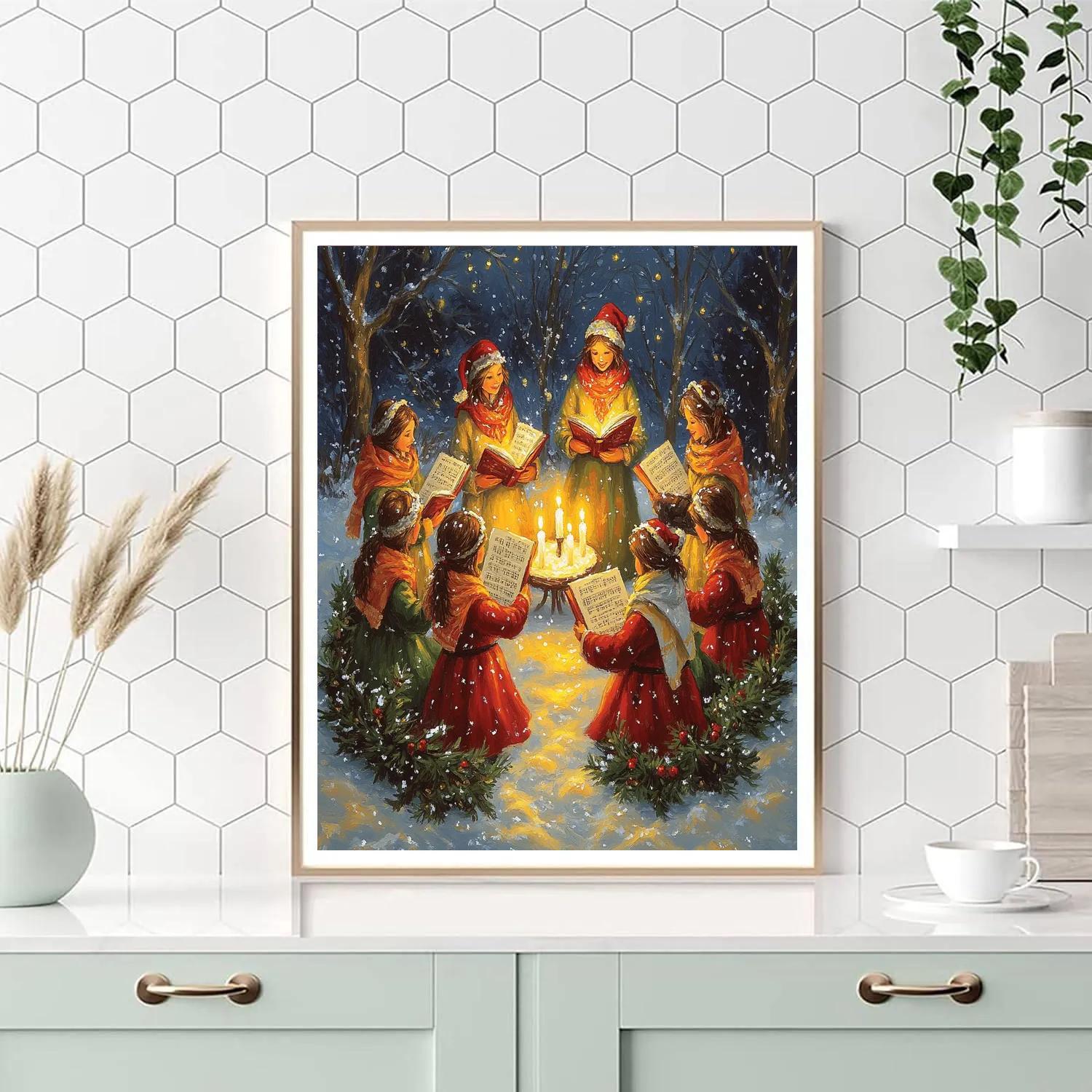 Candle Choir Circle DIY paint by numbers
