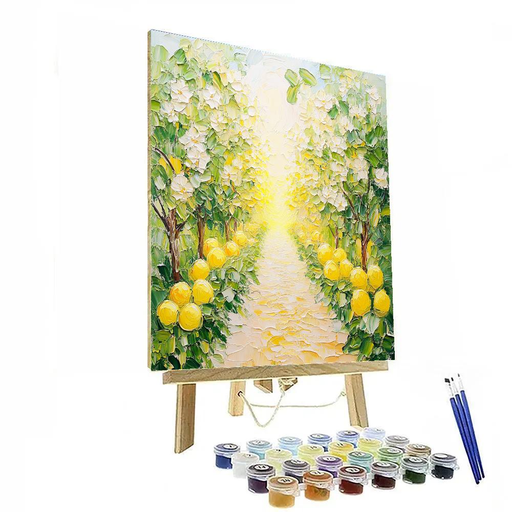 Claude Monet Inspired Orchard Path At Noon paint by number