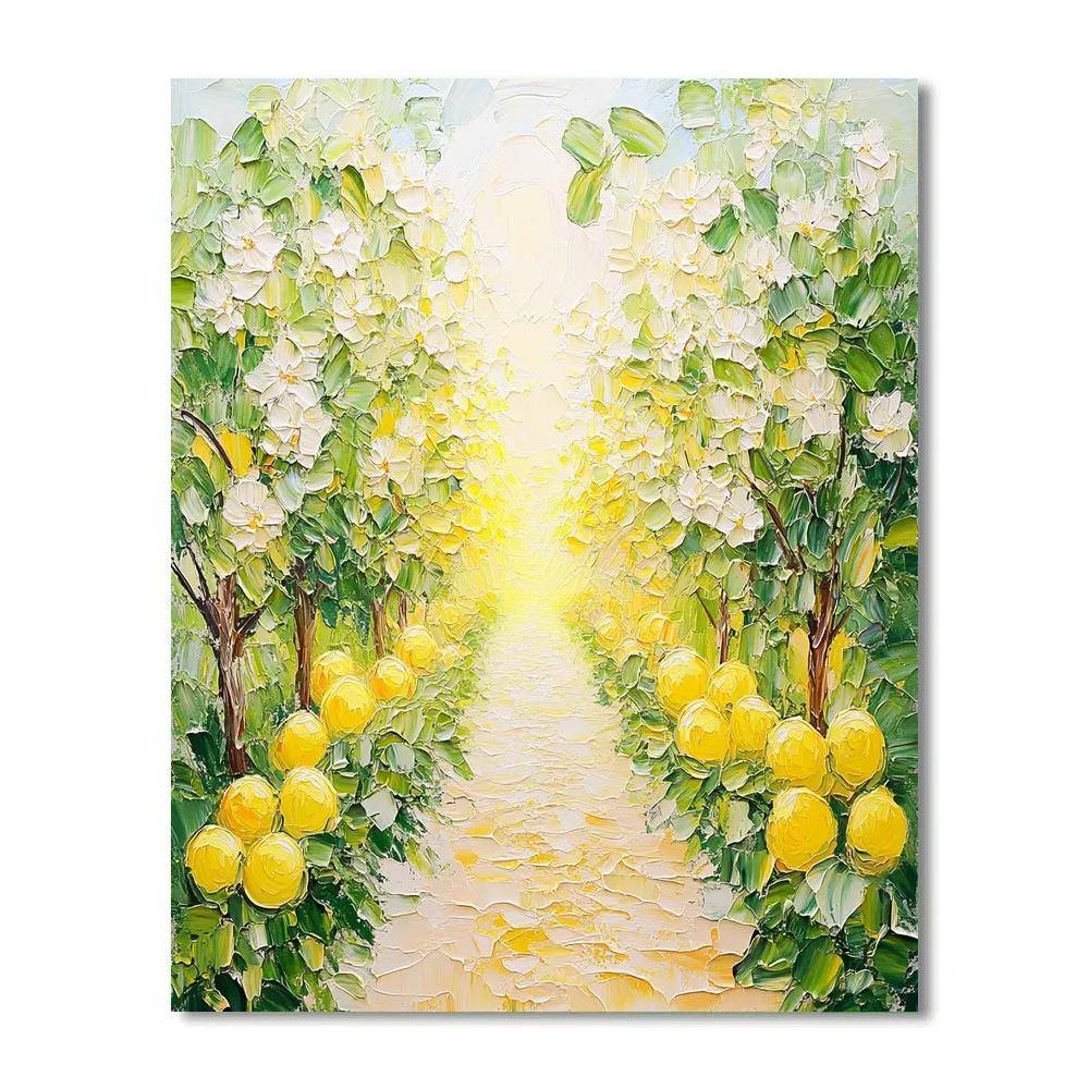 Claude Monet Inspired Orchard Path At Noon paint by number