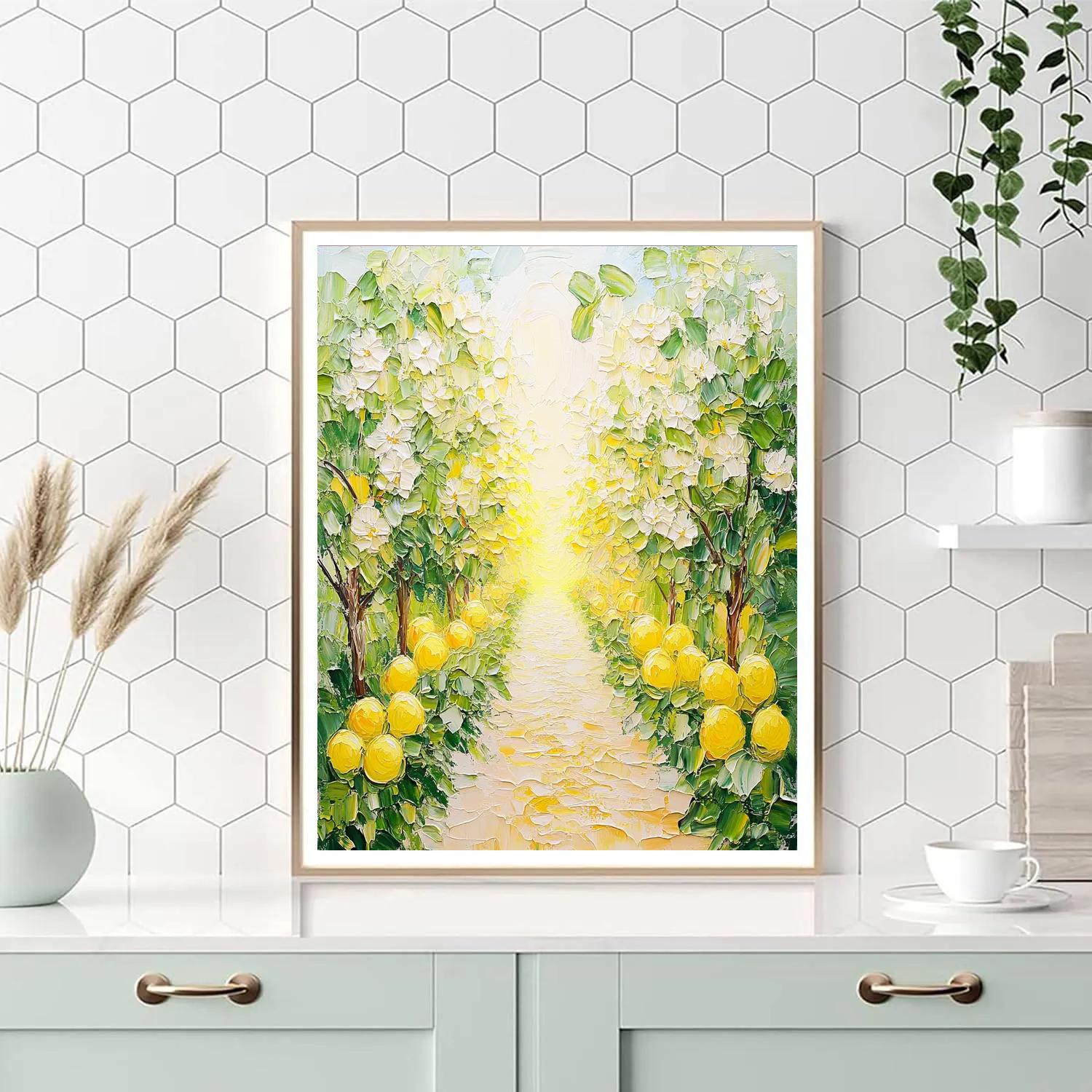 Claude Monet Inspired Orchard Path At Noon paint by number