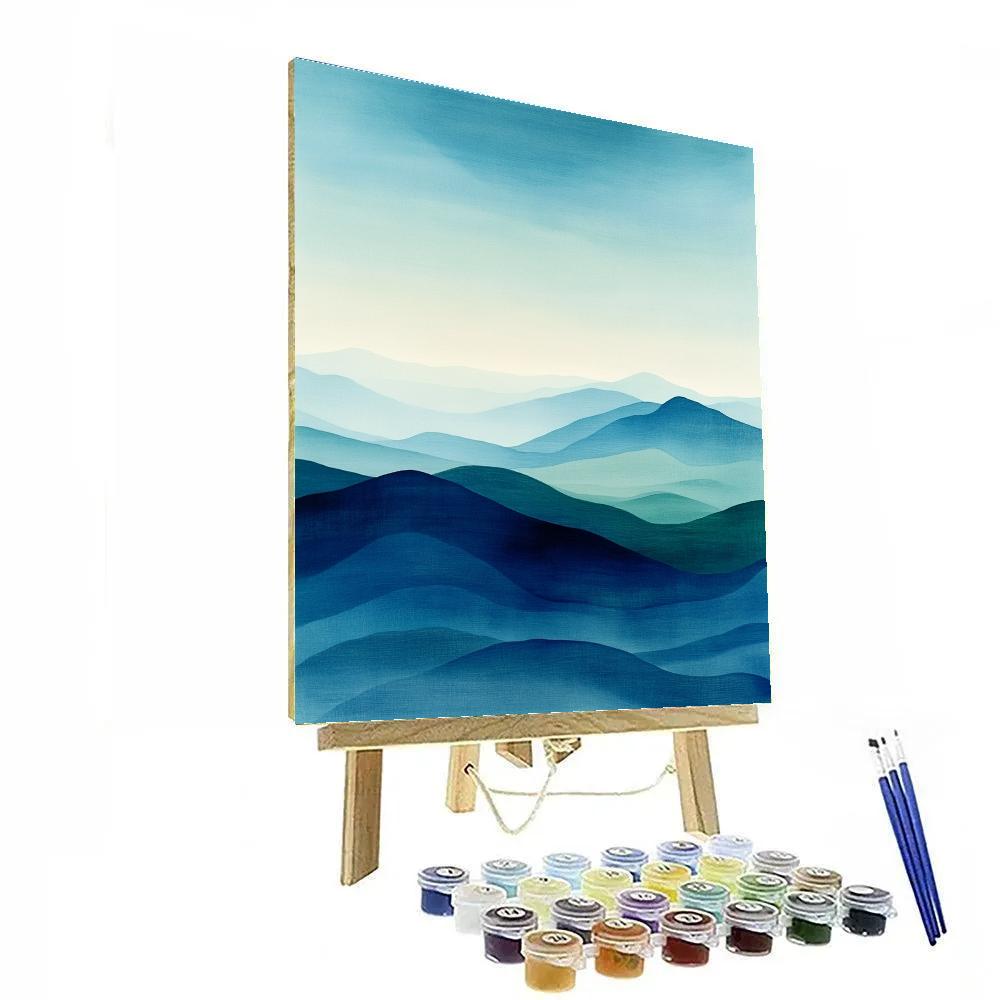 Hiroshige Inspired Nebula Mist Over Silent Tides Painting by numbers kit