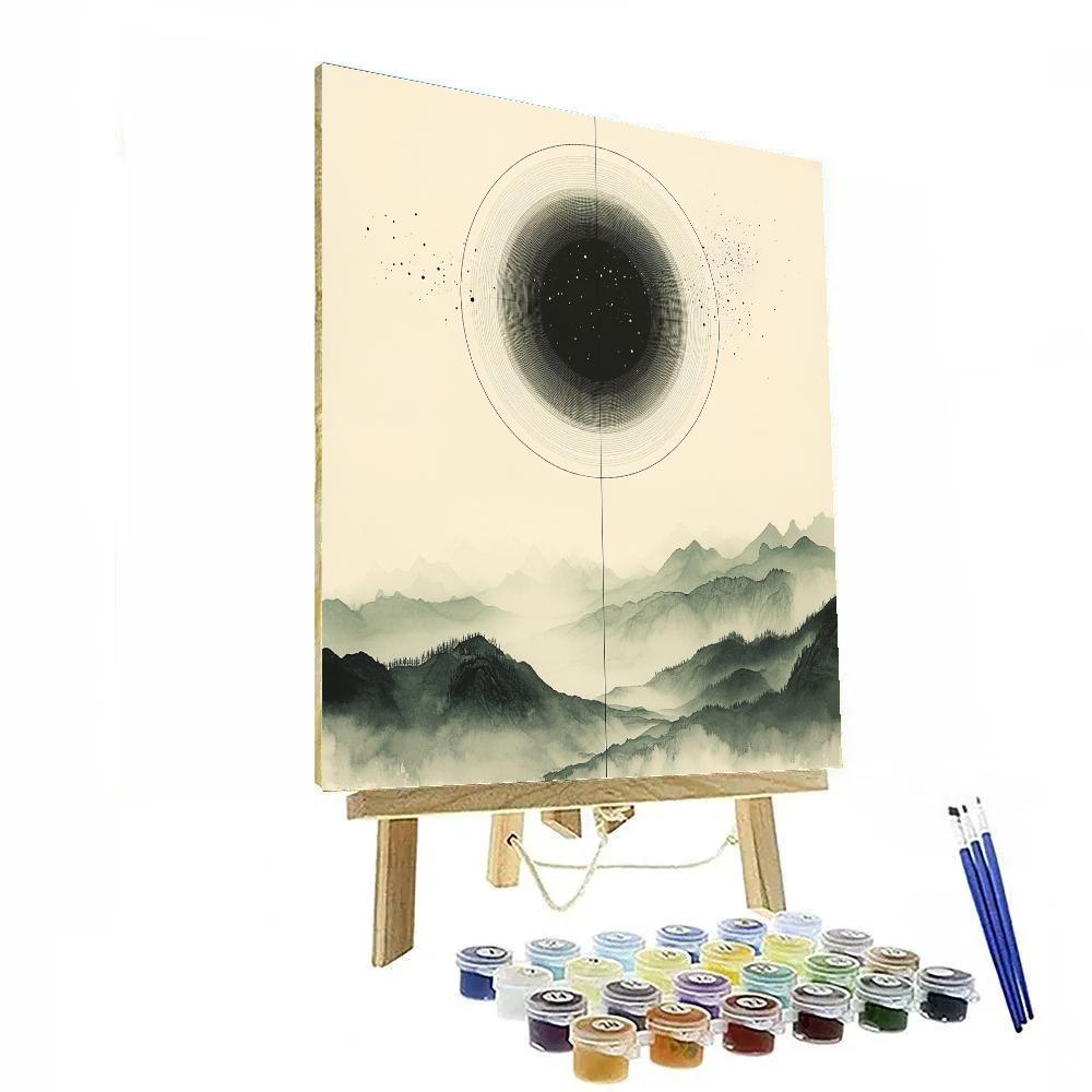Zhao Mengfu Inspired Celestial Ink Resonance Field Painting by numbers kit