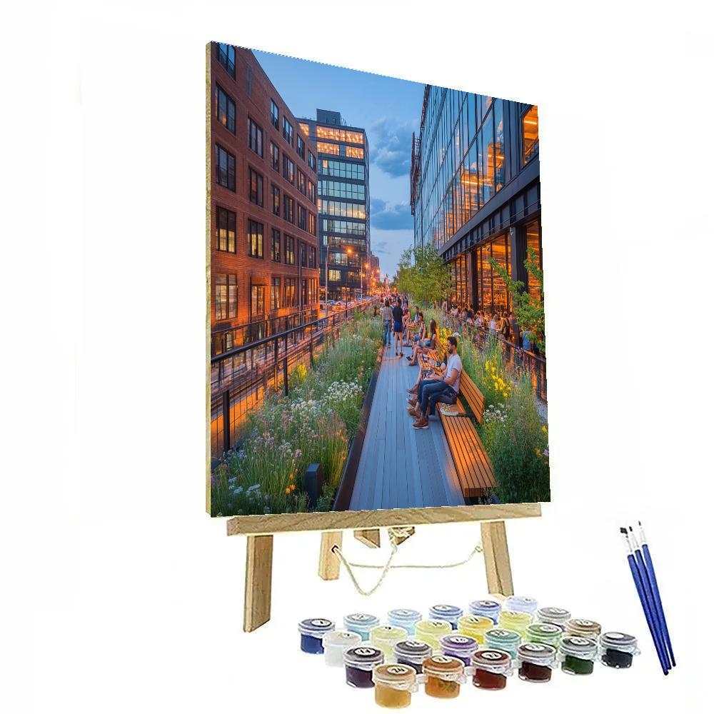 High Line Park Overlooking Chelsea New York United States DIY paint by numbers