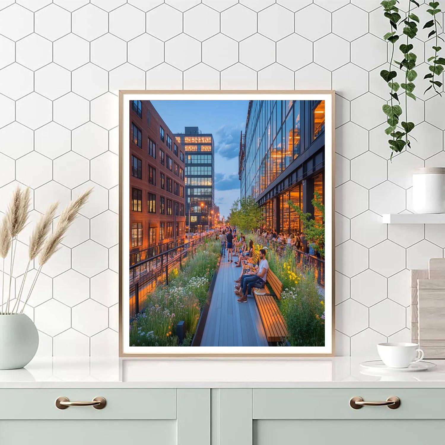 High Line Park Overlooking Chelsea New York United States DIY paint by numbers