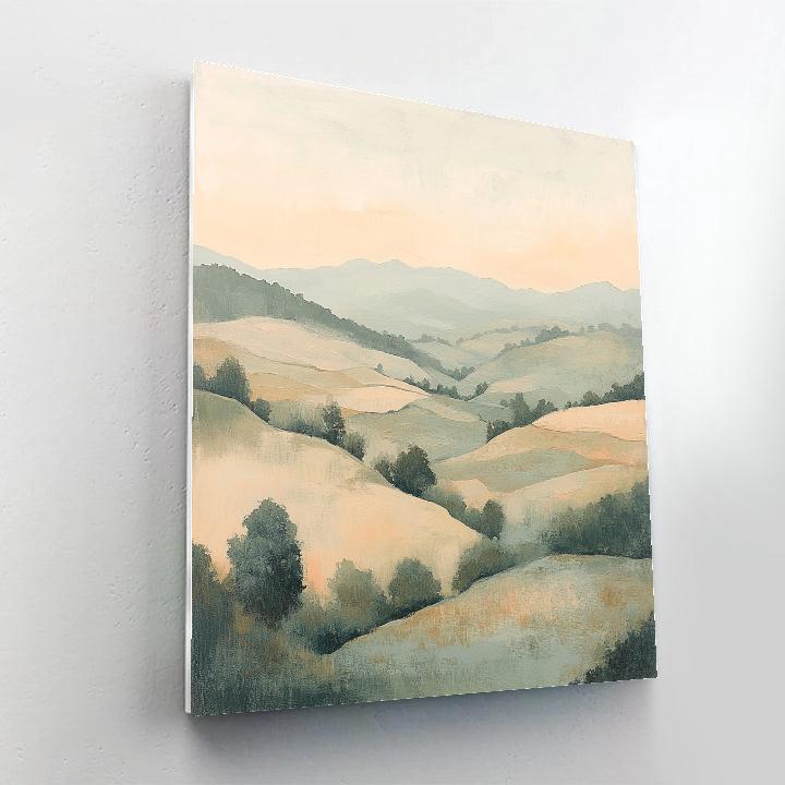 Claude Monet Inspired Misty Valley At Early Light Painting by numbers kit