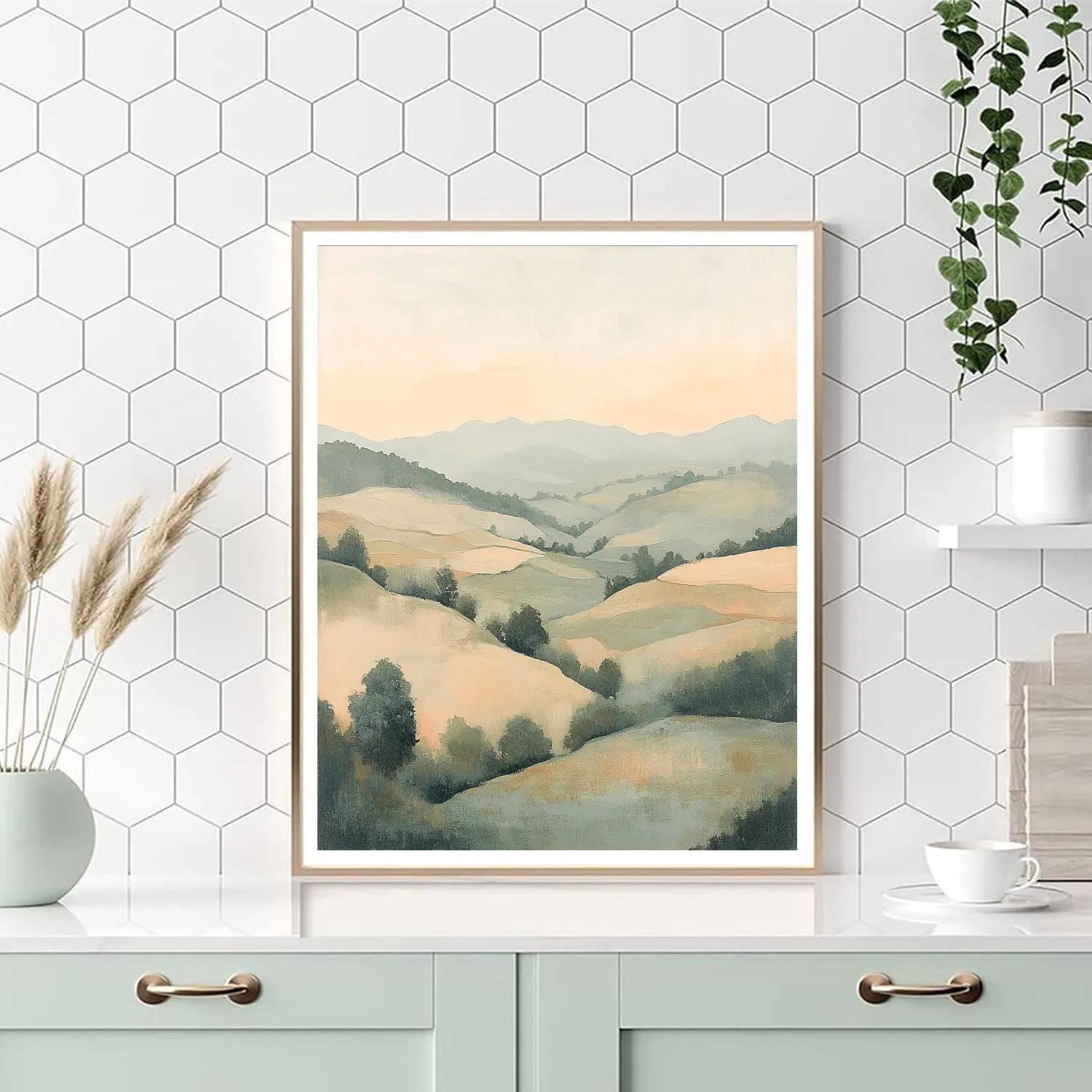 Claude Monet Inspired Misty Valley At Early Light Painting by numbers kit