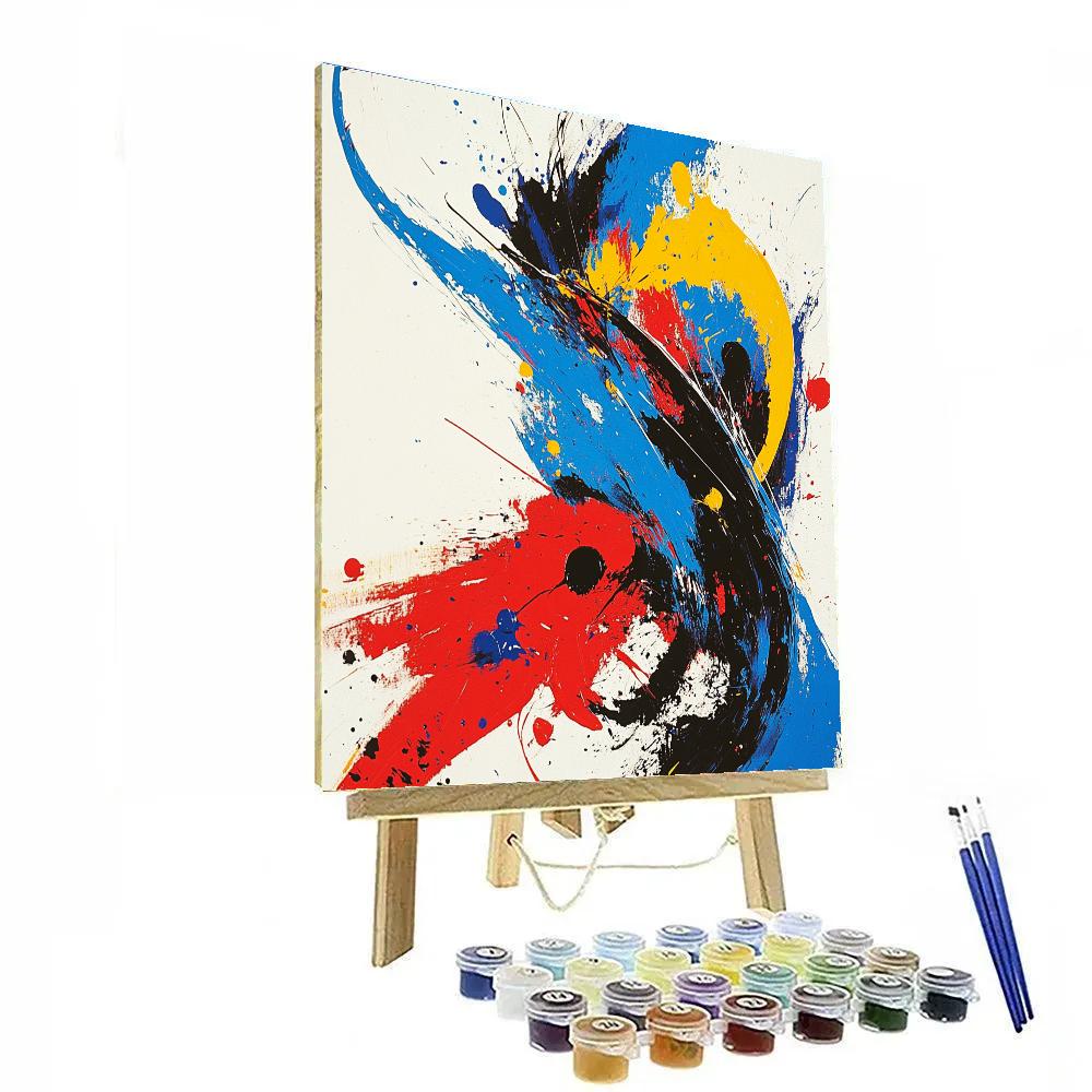 Jackson Pollock Inspired Sports Event Energy Painting by numbers kit