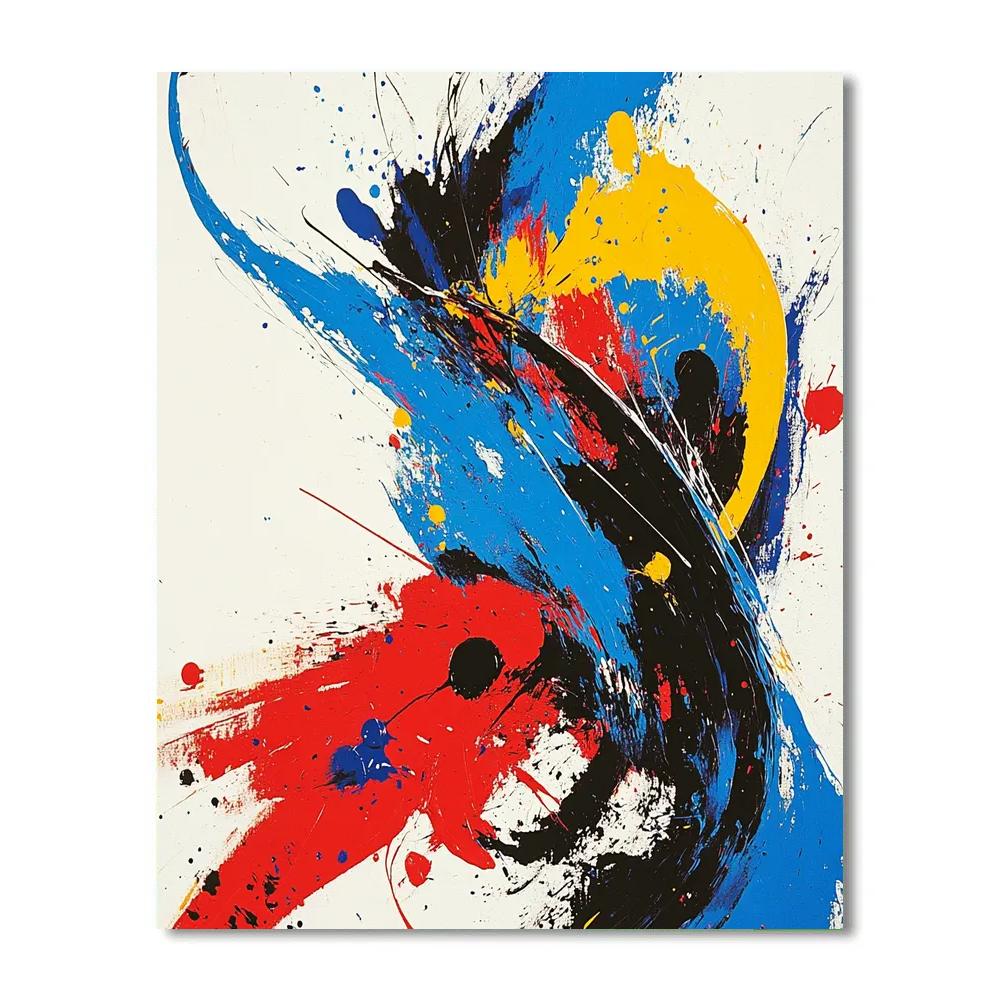Jackson Pollock Inspired Sports Event Energy Painting by numbers kit