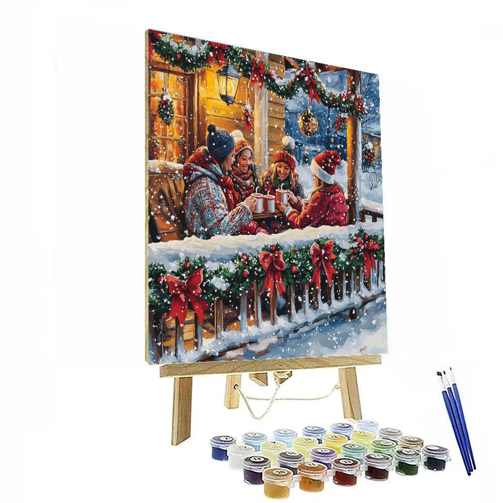 Holly And Hot Cocoa Porch Paint by numbers art