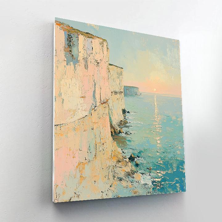 Claude Monet Inspired Coastal Cliffs In Hazy Sun painting number kit