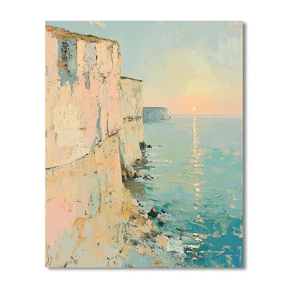 Claude Monet Inspired Coastal Cliffs In Hazy Sun painting number kit