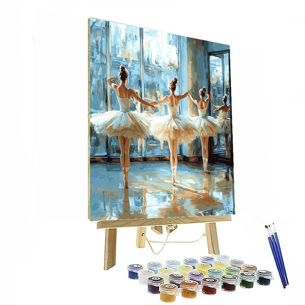 Edgar Degas Inspired Ballet Rehearsal Number painting