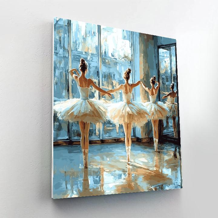 Edgar Degas Inspired Ballet Rehearsal Number painting