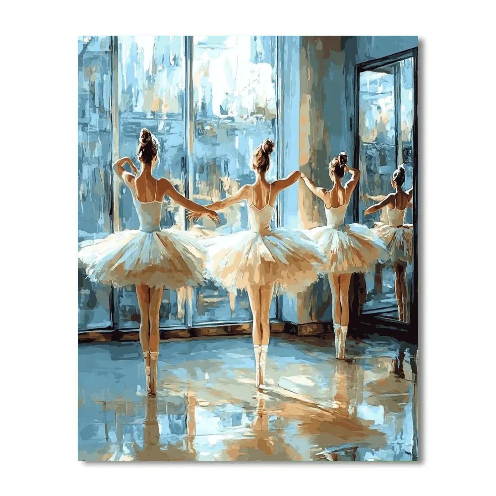 Edgar Degas Inspired Ballet Rehearsal Number painting