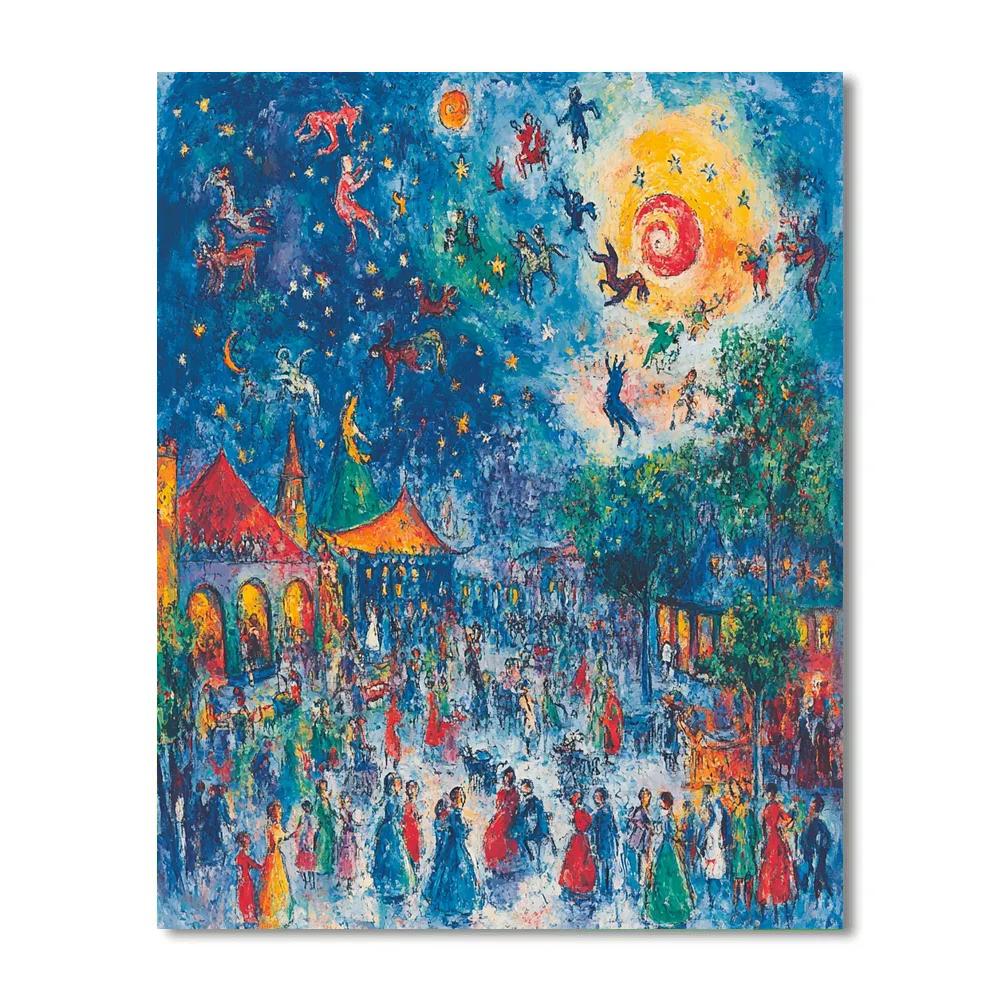 Marc Chagall Inspired Dreamlike Festival Number painting