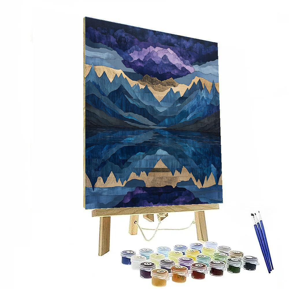 Frederick Varley Inspired Storm Crown Above Sapphire Lake painting number kit