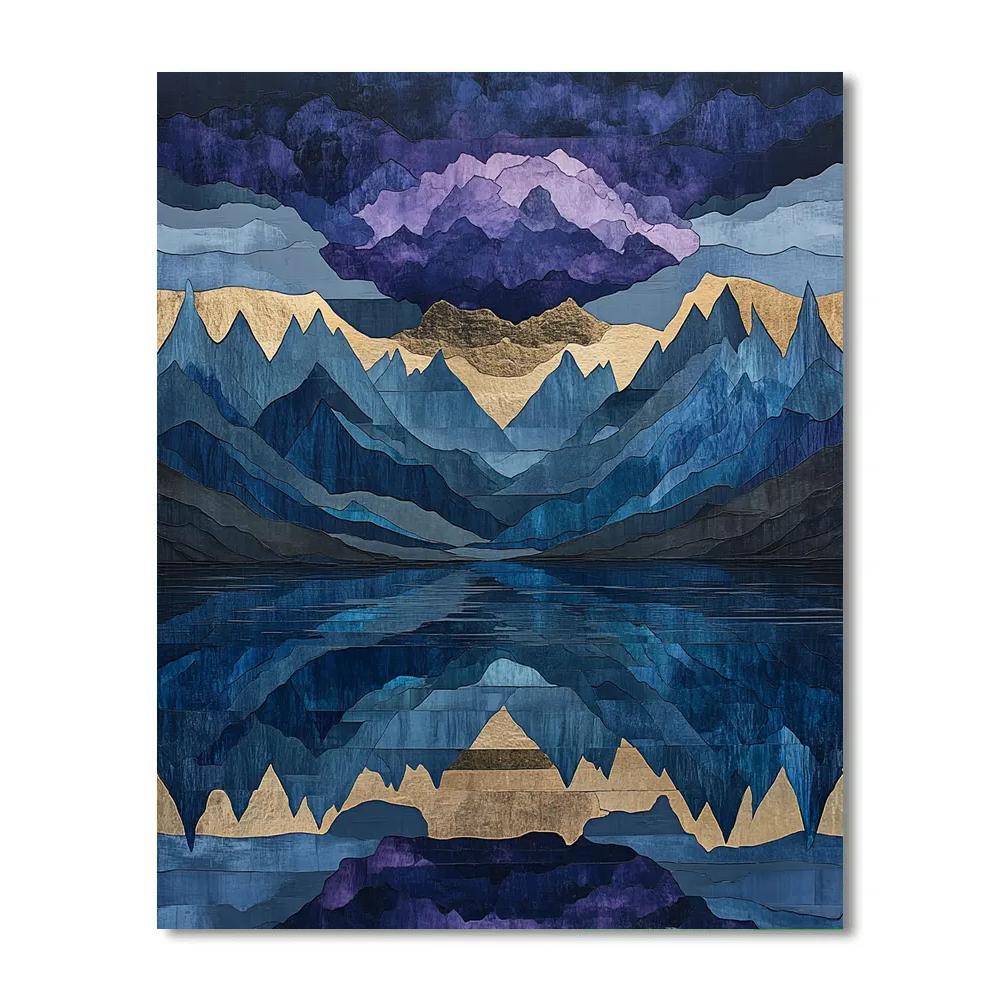 Frederick Varley Inspired Storm Crown Above Sapphire Lake painting number kit