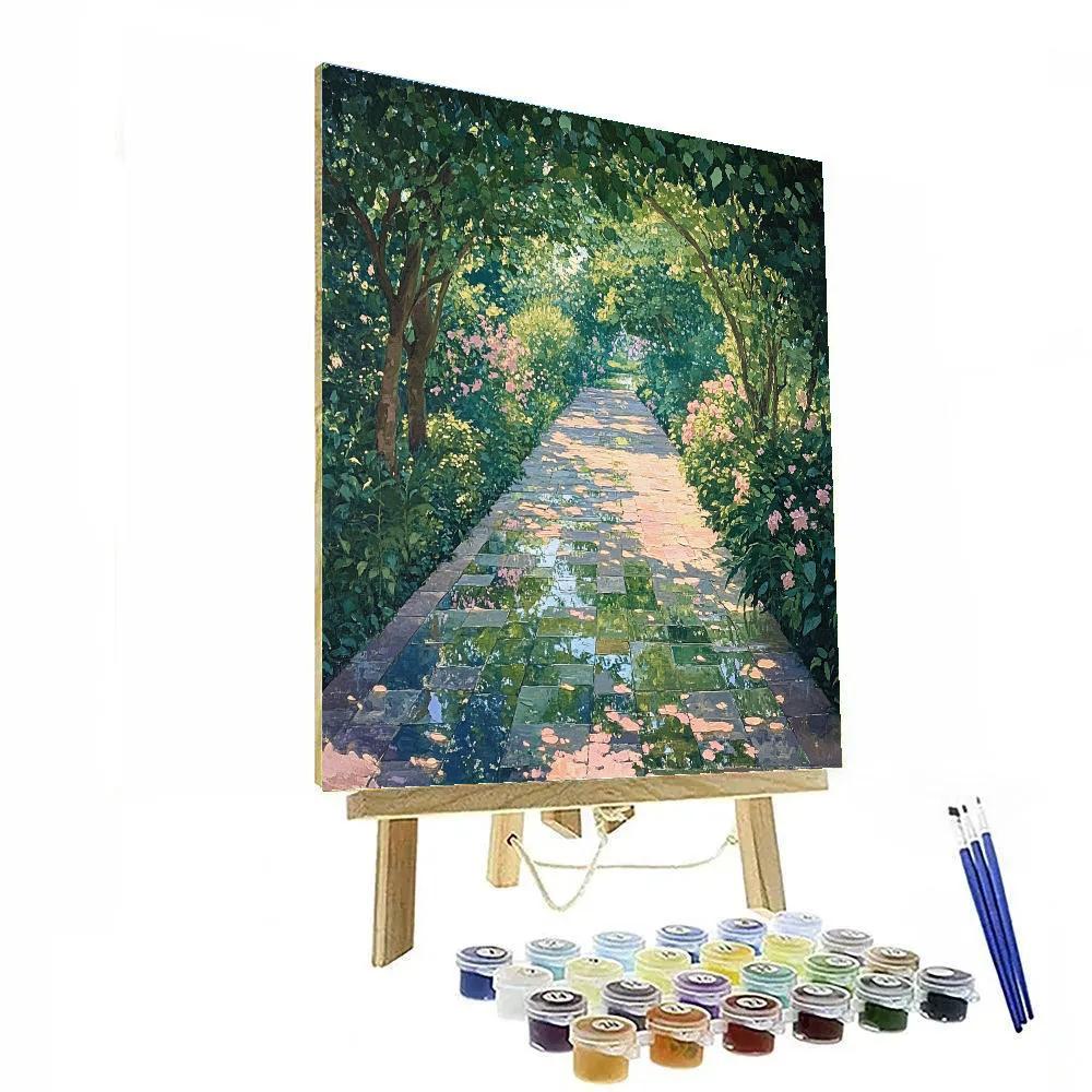 Claude Monet Inspired Rainwashed Garden Green Painting by numbers kit