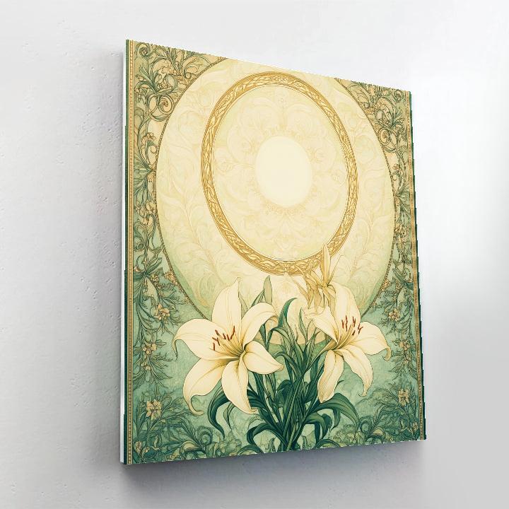 Alphonse Mucha Inspired Aurora Botanica Symphony painting number kit