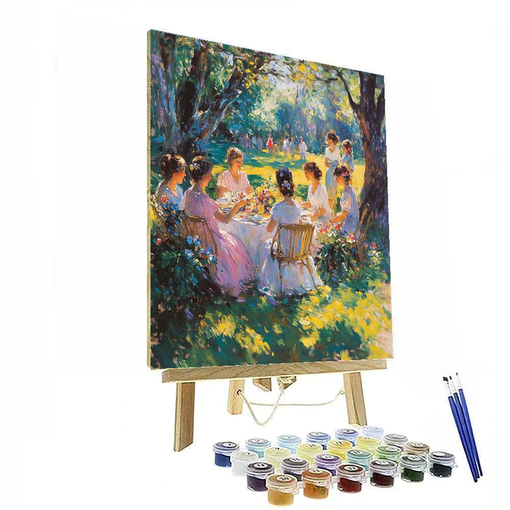 Pierre Auguste Renoir Inspired Friends In The Park painting number kit