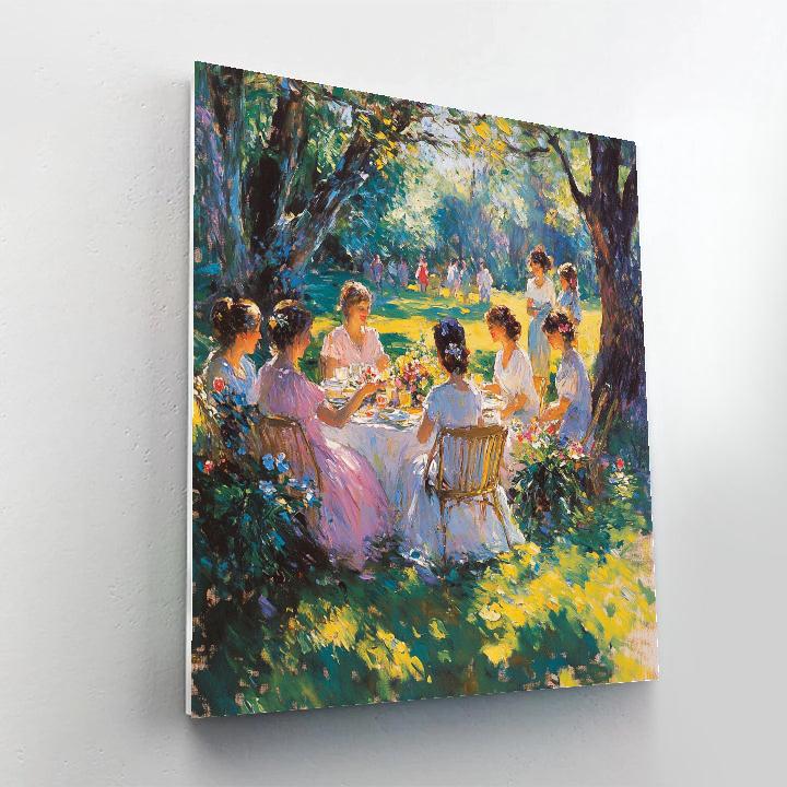 Pierre Auguste Renoir Inspired Friends In The Park painting number kit