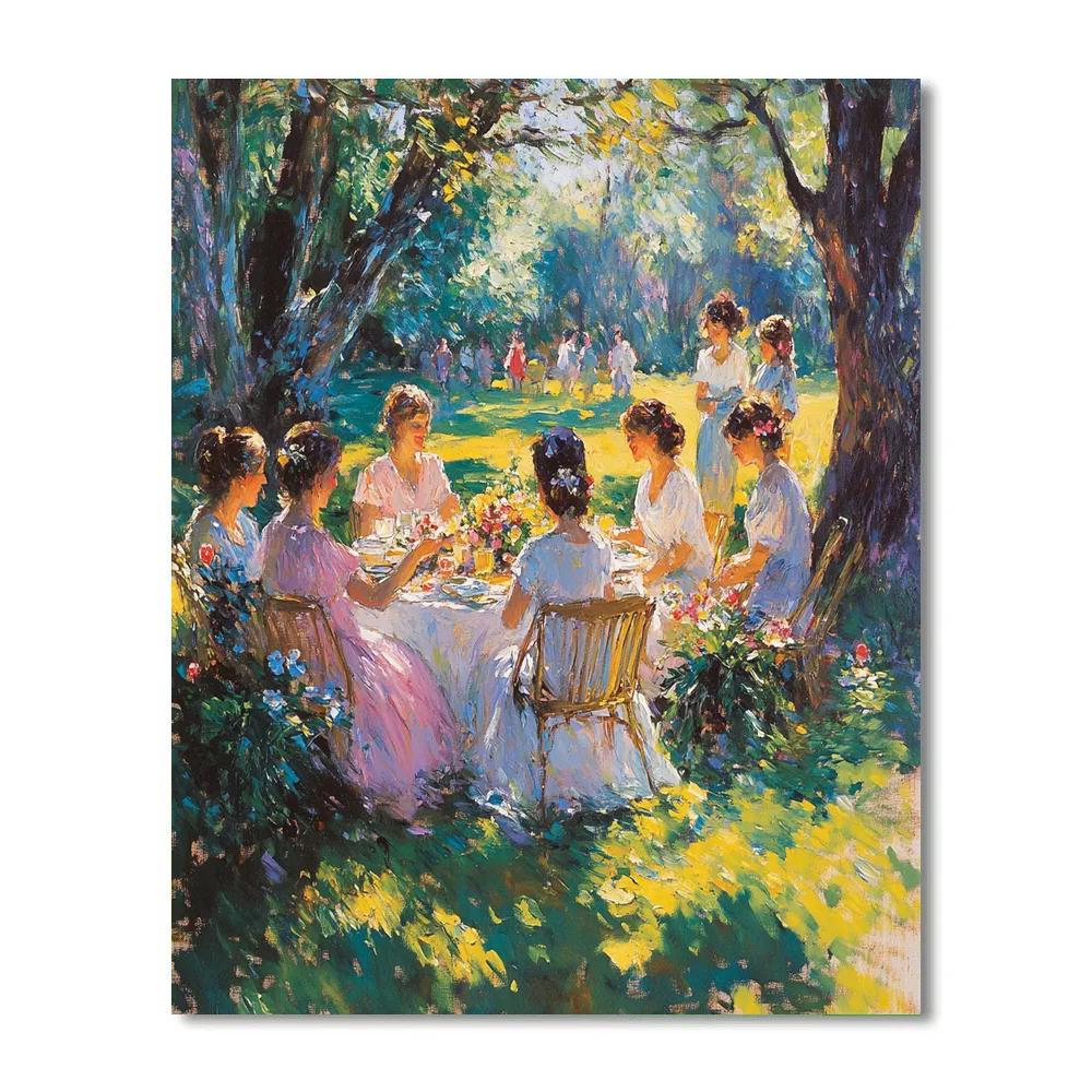 Pierre Auguste Renoir Inspired Friends In The Park painting number kit