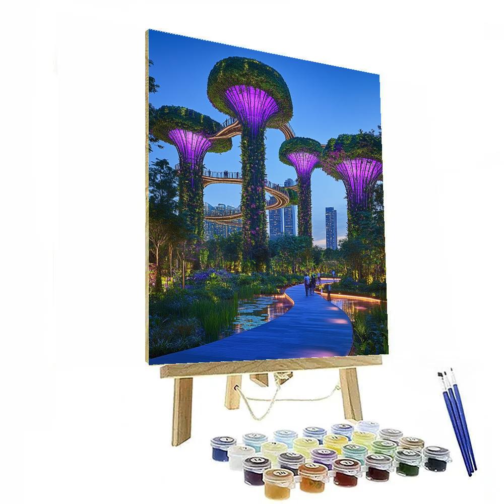 Urban Jungle Of Gardens By The Bay Singapore Paint by numbers kits