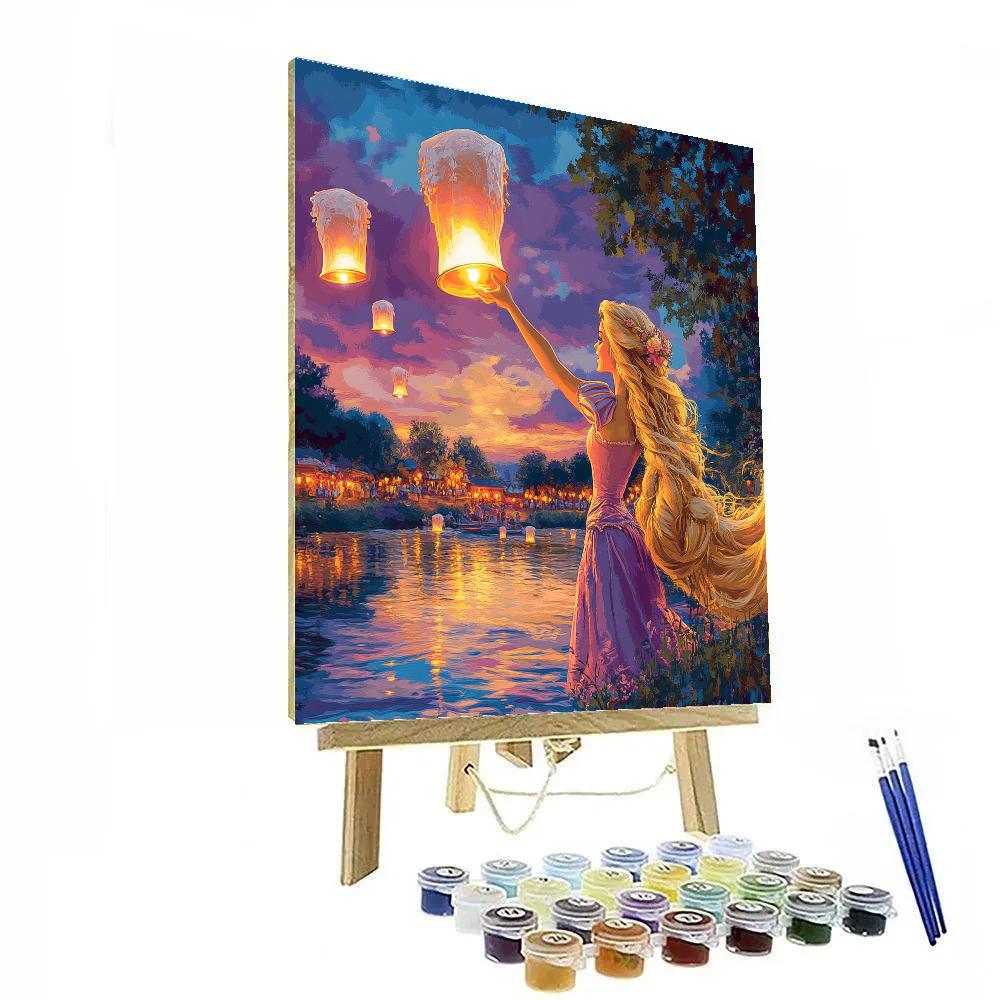 Rapunzel’s Lantern Festival Evening Disney Inspired Number painting