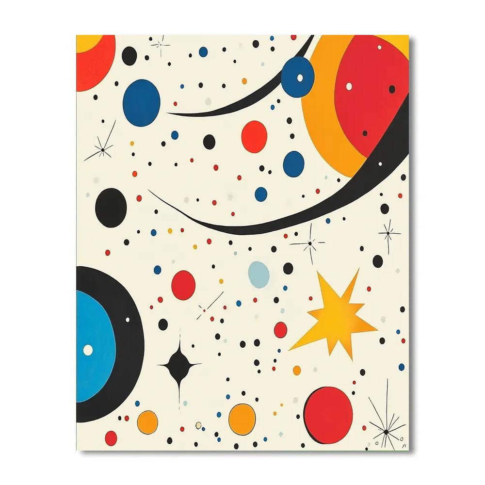 Joan Miró Inspired Cosmic Dance Paint by numbers kits