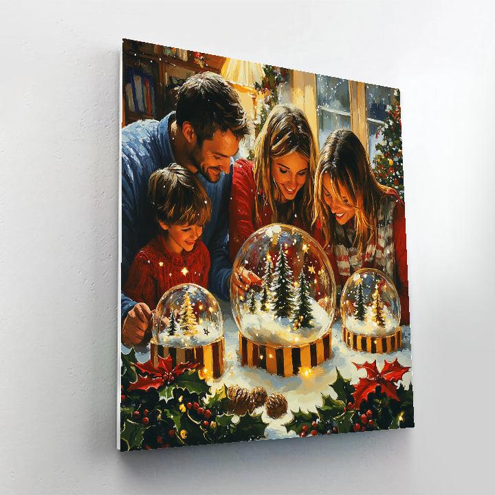 Snow Globe Workshop Number painting