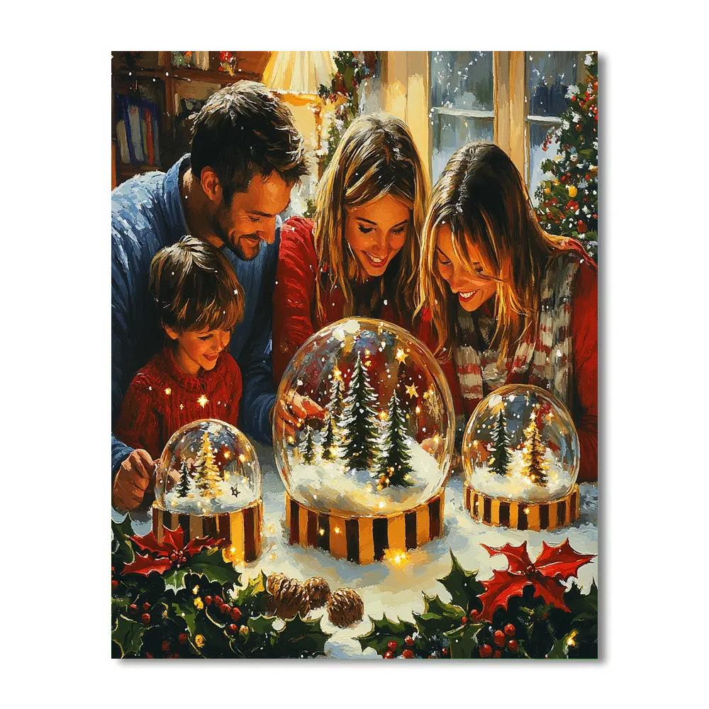Snow Globe Workshop Number painting