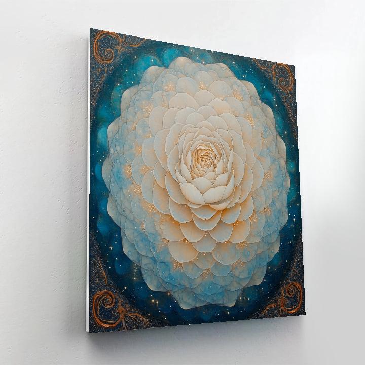 Alphonse Mucha Inspired Nebula Petal Mandala Paint by numbers art