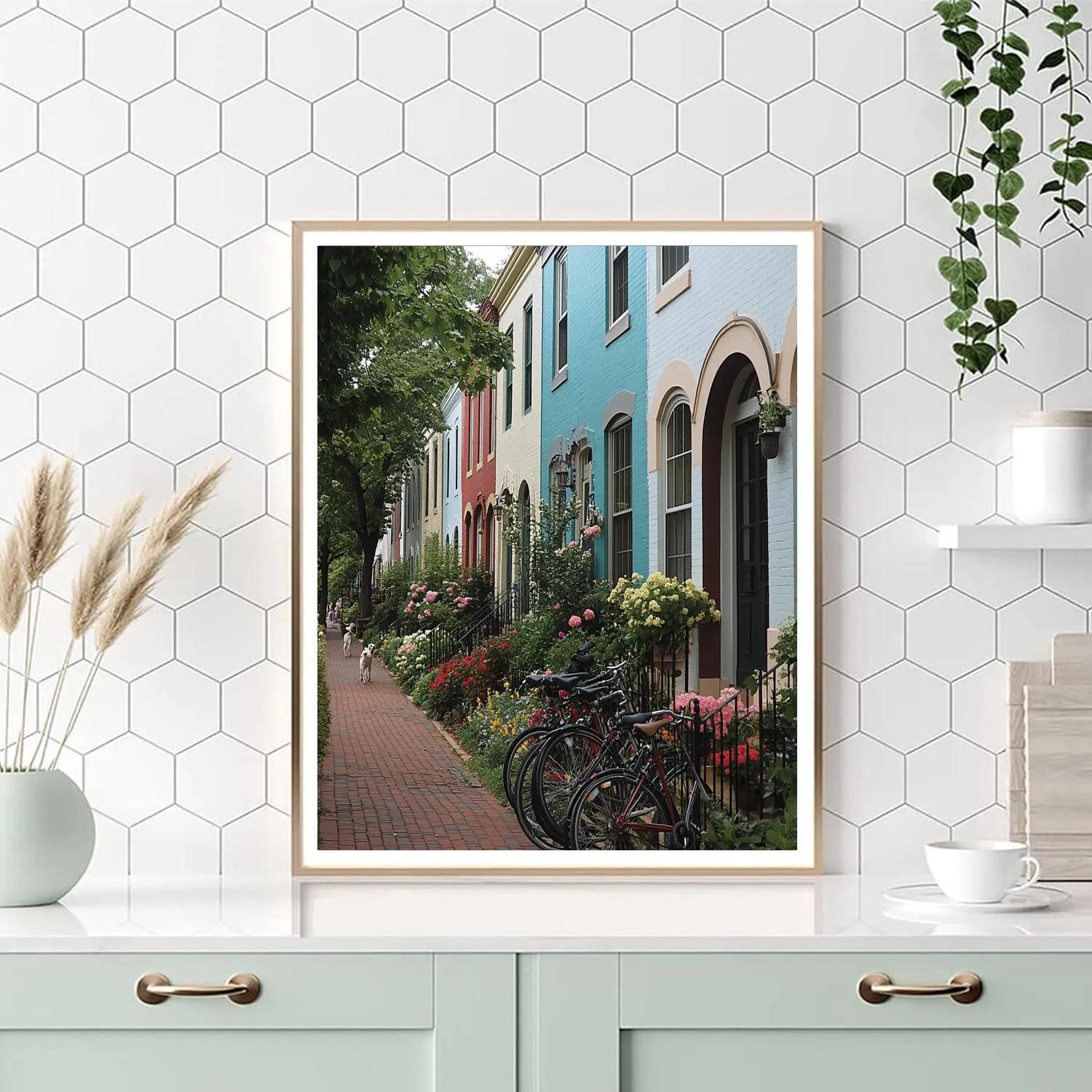 Capitol Hill Row Houses Washington United States Painting by numbers kit