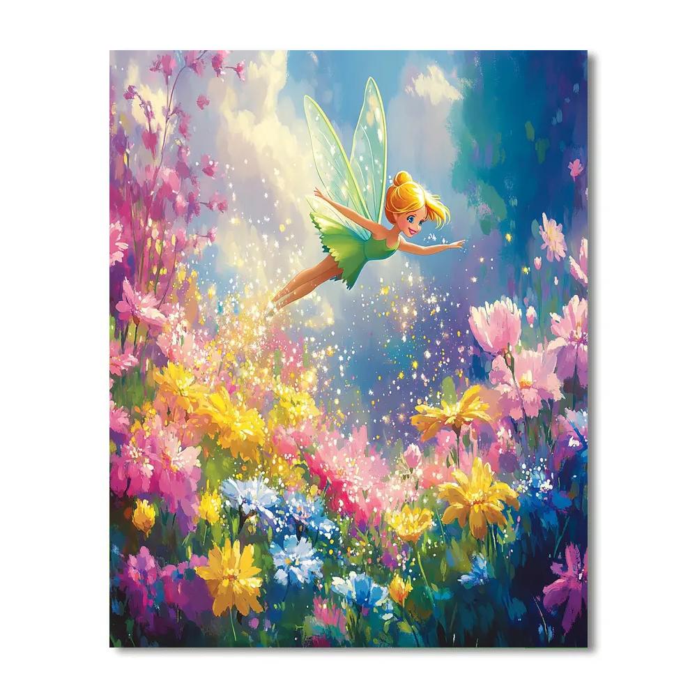 Tinker Bell’s Garden Surprise Disney Inspired Number painting