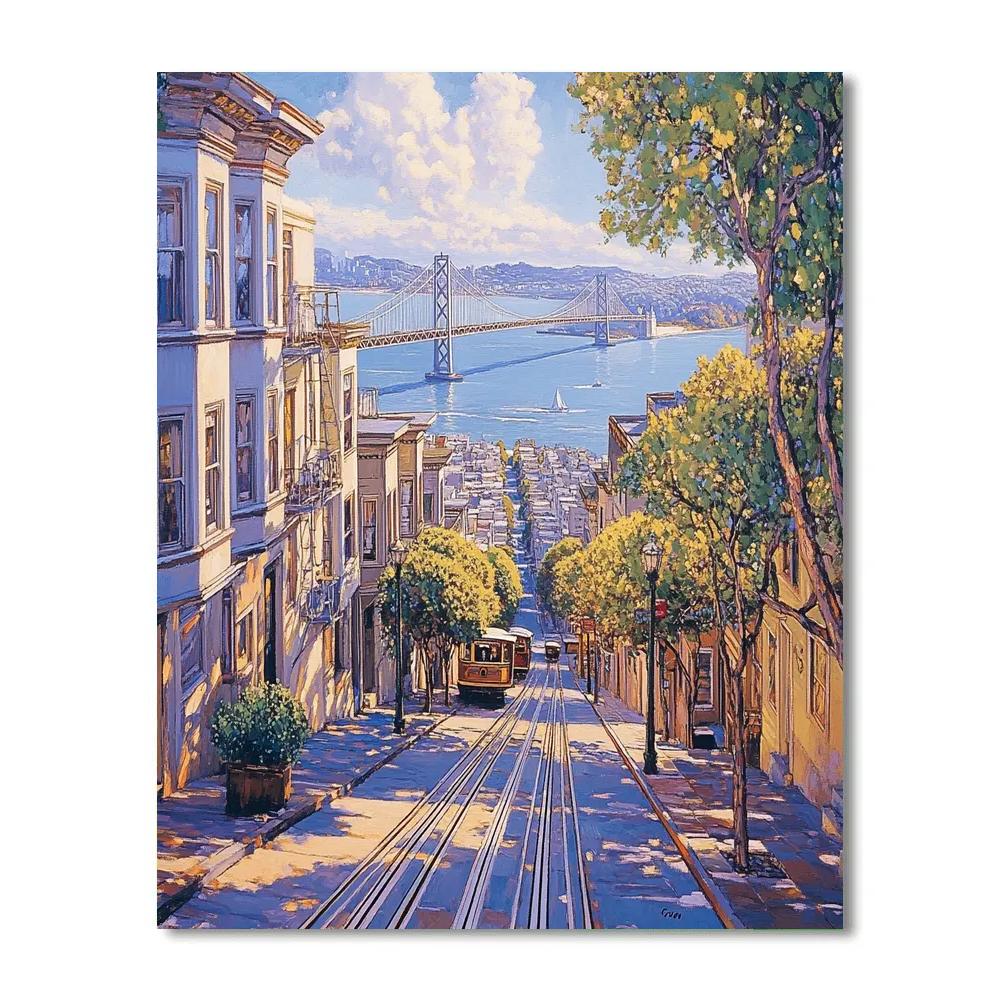 Bayfront View From Nob Hill San Francisco United States Painting by numbers kit