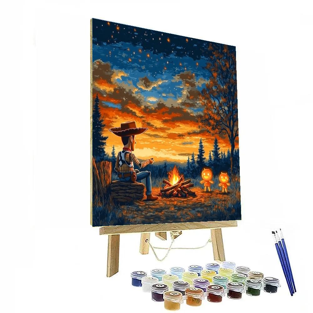 Woody’s Cowboy Campfire Story Disney Inspired paint by numbers