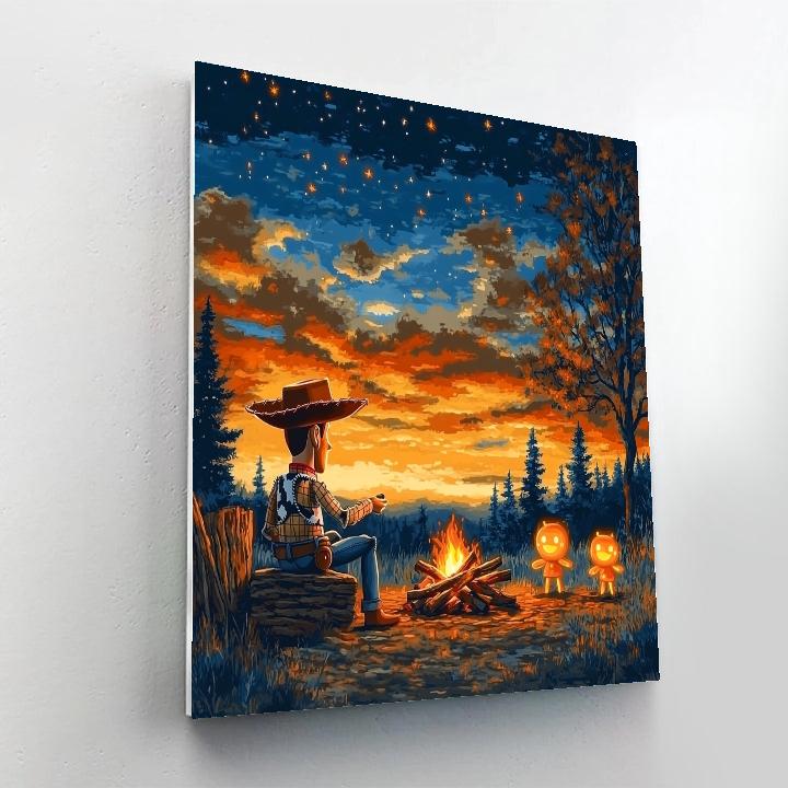 Woody’s Cowboy Campfire Story Disney Inspired paint by numbers