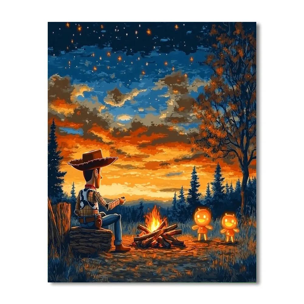 Woody’s Cowboy Campfire Story Disney Inspired paint by numbers