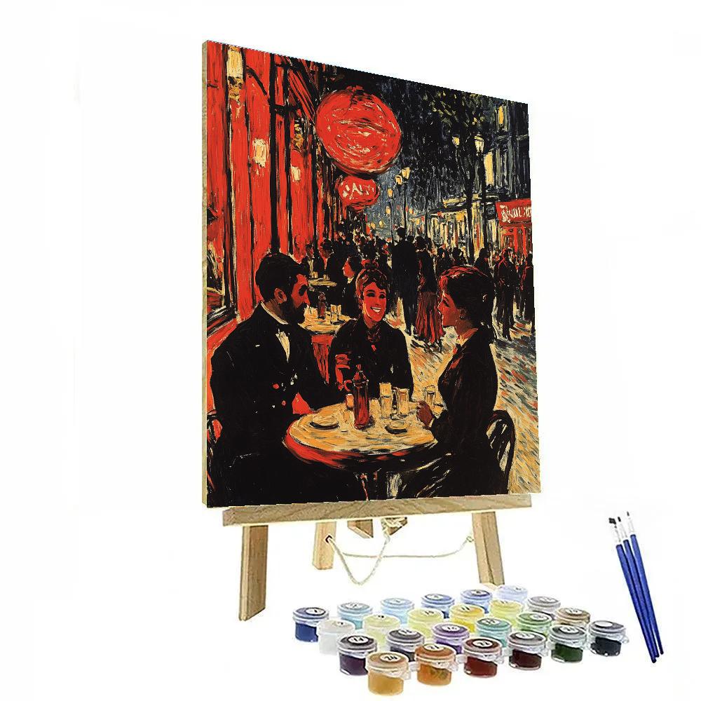 Henri De Toulouse Lautrec Inspired Parisian Cafe paint by number
