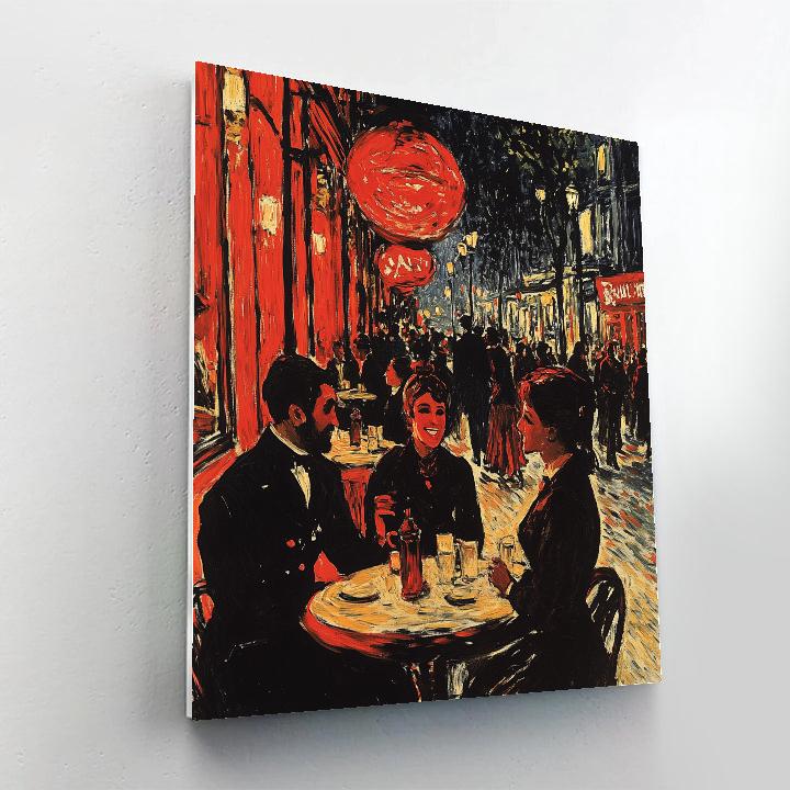 Henri De Toulouse Lautrec Inspired Parisian Cafe paint by number